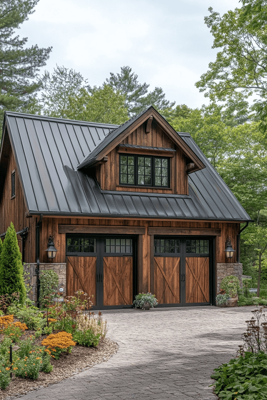 16+ Farmhouse Garage Looks to Add Instant Curb Appeal 12 Weathered Wood Farmhouse Garage Look