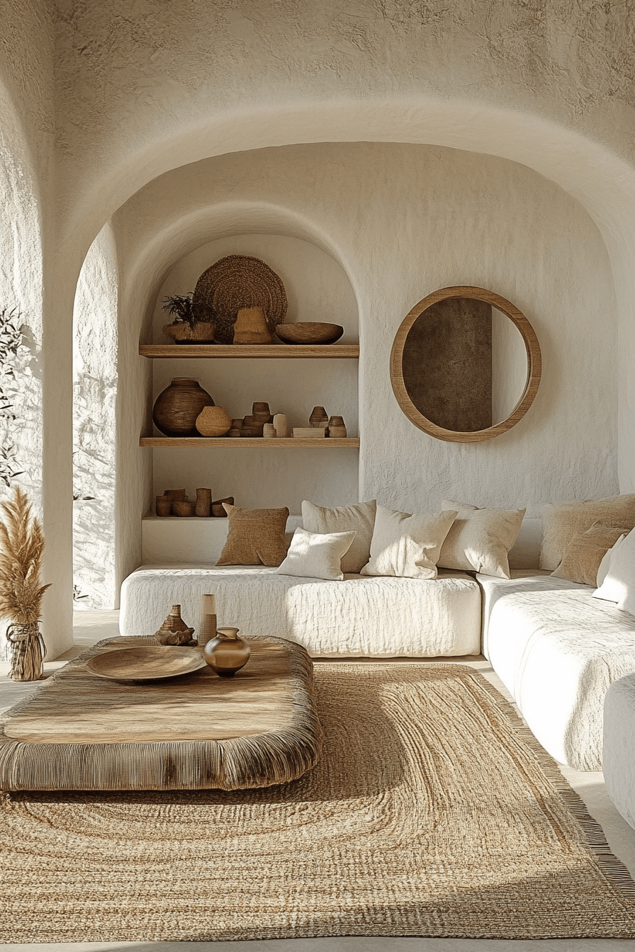 26+ Modern Boho Living Room Inspiration for a Warm and Inviting Vibe 13 Arched Serenity