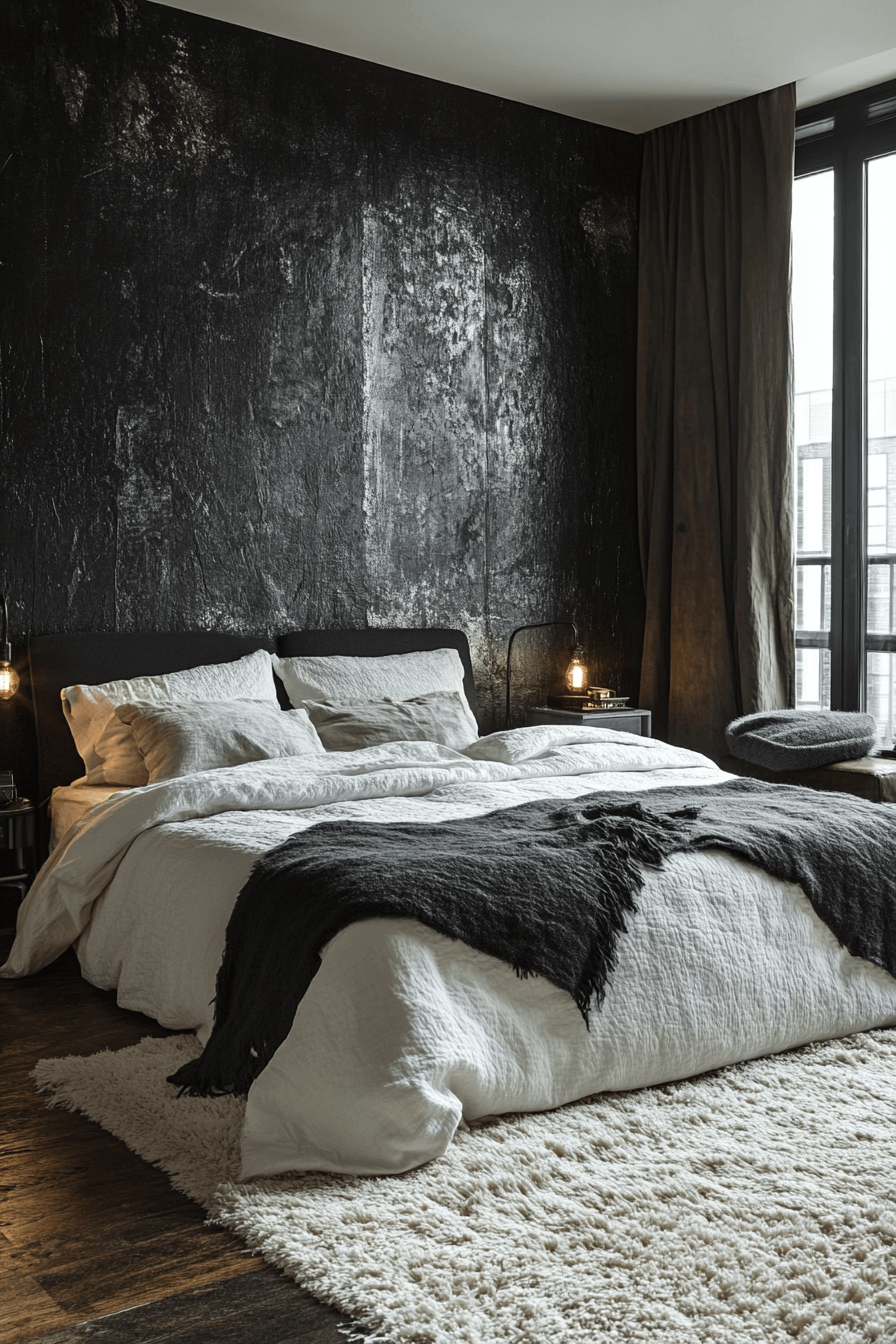 17+ Street Style Bedroom Designs for a Space Full of Character 13 Classic Monochrome Bedroom