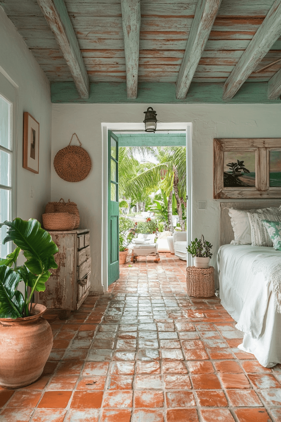 15+ Green and Terracotta Bedroom Ideas That Prove Natural Colors Inspire Serenity 13 Coastal Breezes In Green And Terracotta