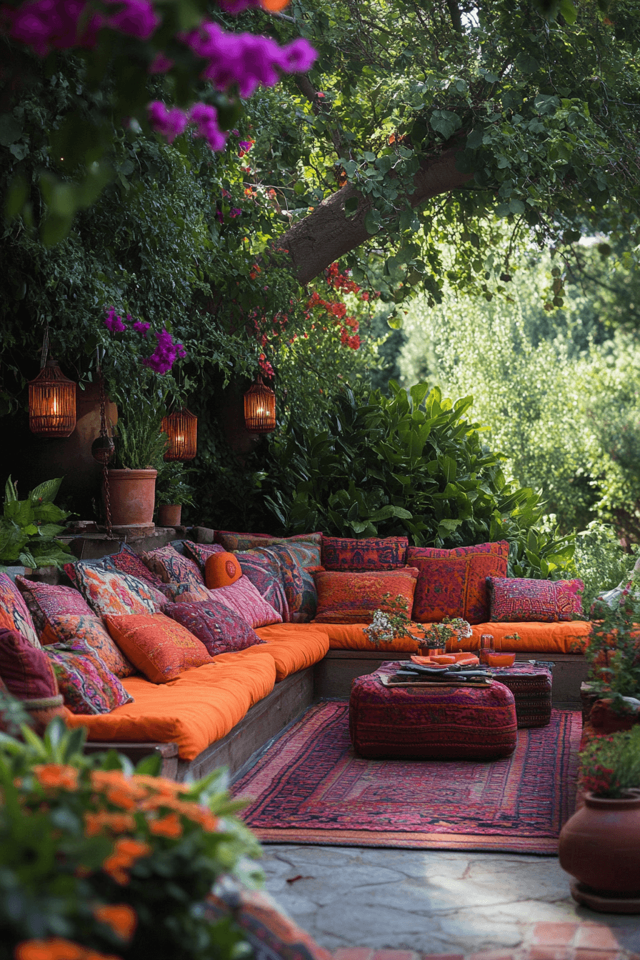 18+ Garden Party Decor Ideas That Bring Elegance to Outdoor Gatherings 13 Comfortable Garden Lounge