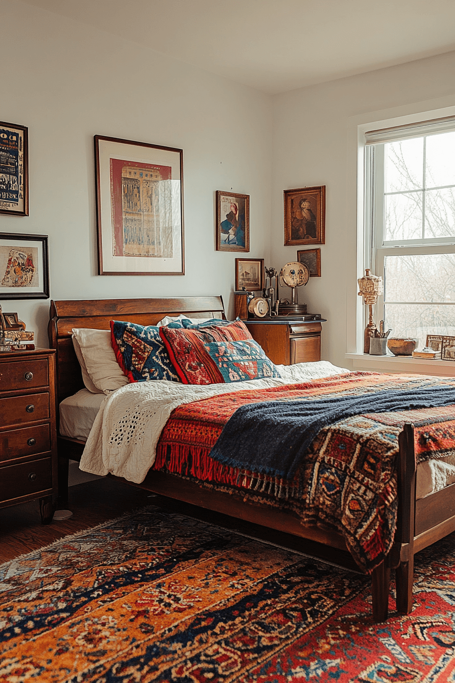 18+ Modern Vintage Bedroom Designs That Add Depth and Personality 13 Eclectic Time Capsule Bedroom