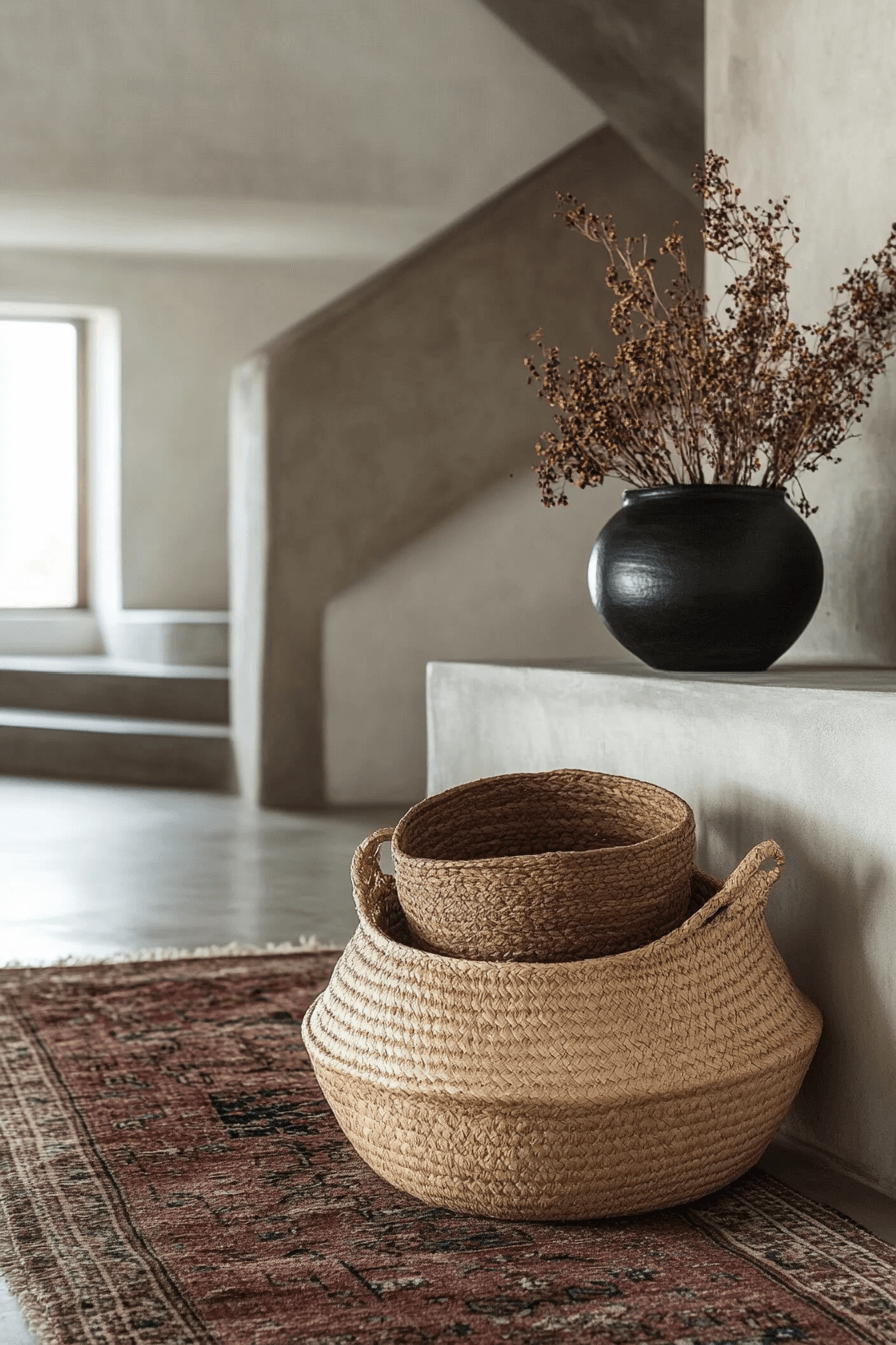 15+ Wabi Sabi Apartment Ideas That Celebrate Simplicity and Beauty 13 Handwoven Accents