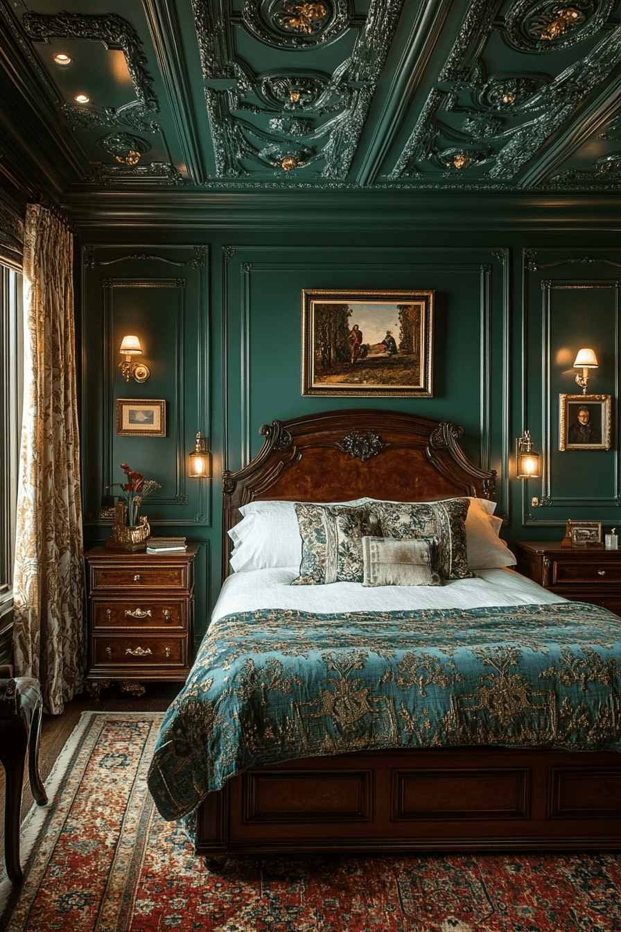 15+ Dark Teal Bedroom Ideas That Make a Statement With Style 13 Regal Dark Teal Serenity Bedroom