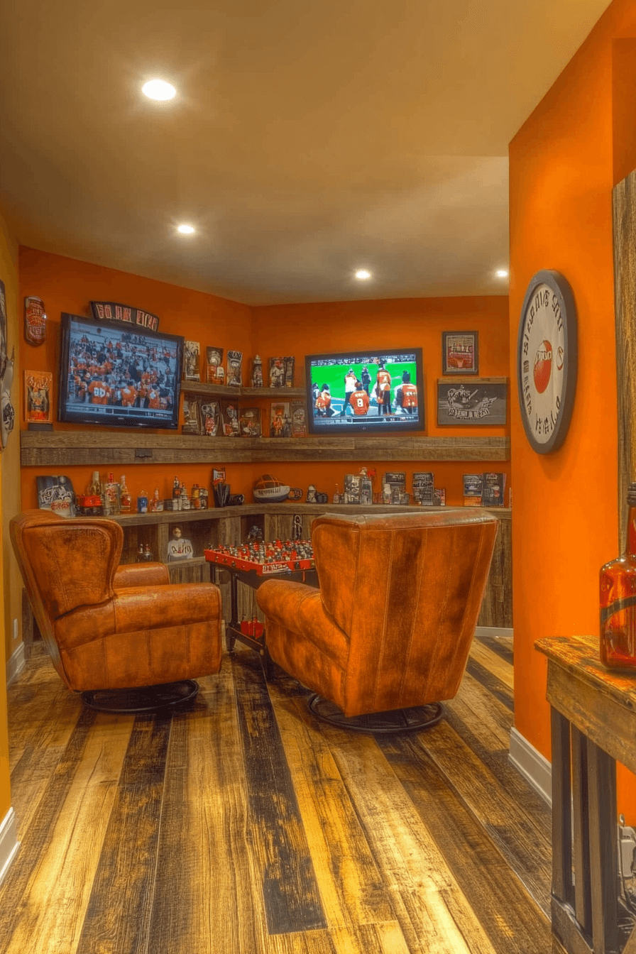 18+ Finished Basement Ideas That Elevate Storage and Style in One 13 Sports Fan Paradise