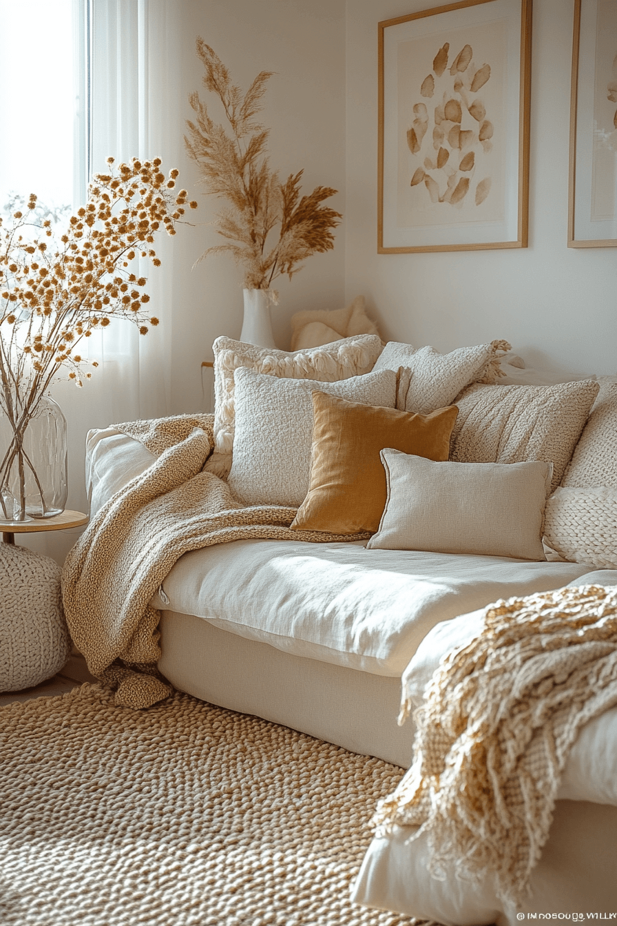 27+ Apartment Aesthetic Cozy Styles That Bring Warmth to Any Room 13 Tan Cream Cozy Combo