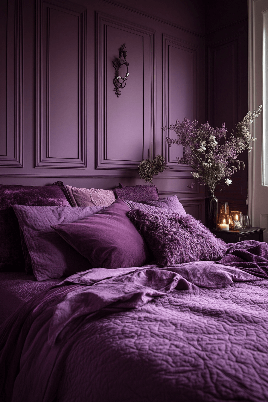 16+ Purple Bedrooms That Balance Bold Color With Relaxing Vibes 13 Twilight Elegance Room