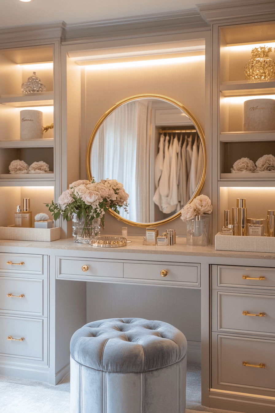 27+ Luxury Closets Design Ideas Perfect for Modern Homes 13 Vanity Integrated Closet Space