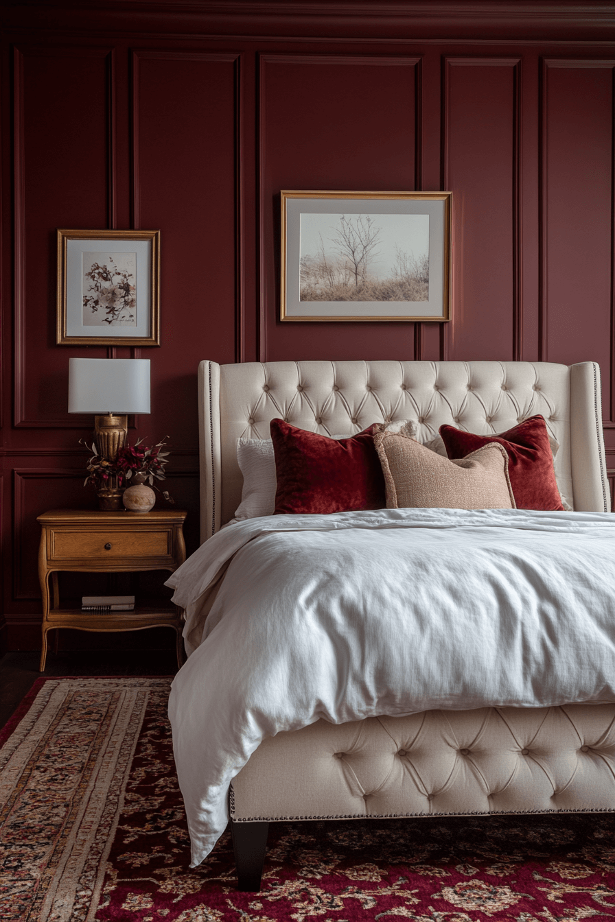 18+ Chic Bedroom Ideas That Highlight Style in Every Detail 13 Velvet Luxe Haven