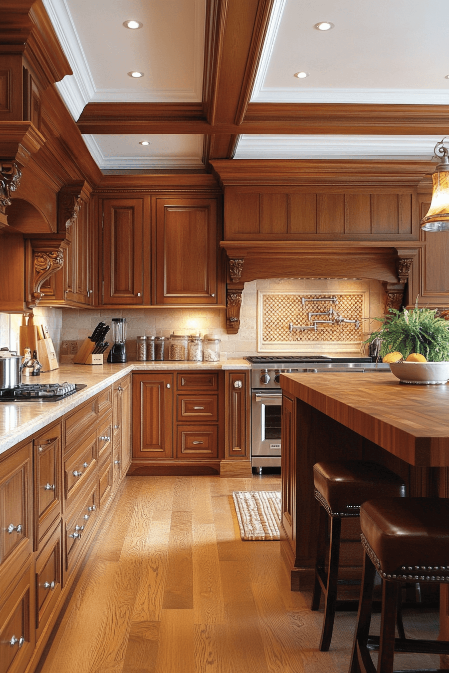 18+ Kitchen Decorating Ideas That Make Cooking More Enjoyable 13 Warm Wooden Accents