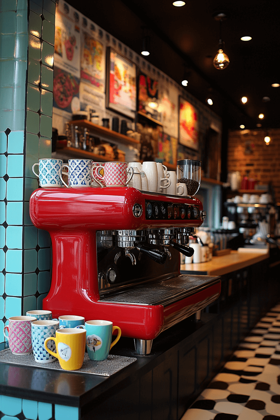 17+ Coffee Bar Styling Ideas to Create a Café Vibe at Home 14 Chic Retro Coffee Spot
