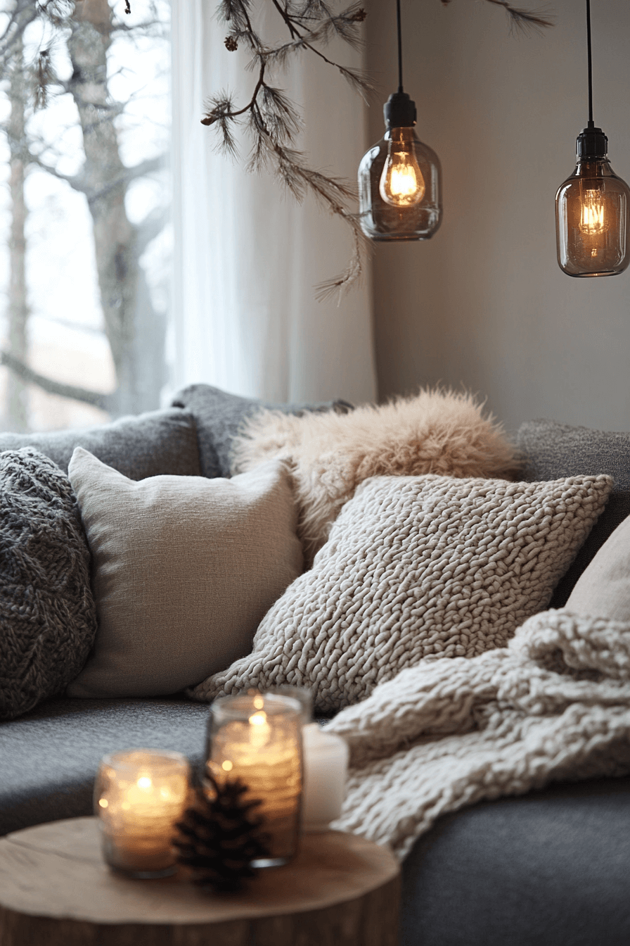 15+ Dark Grey Couch Living Room Concepts That Transform Simple Spaces 14 Cozy Winter Grey Retreat