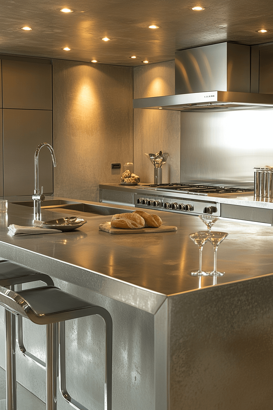 18+ Kitchen Decorating Ideas That Make Cooking More Enjoyable 14 Modern Metallic Kitchens