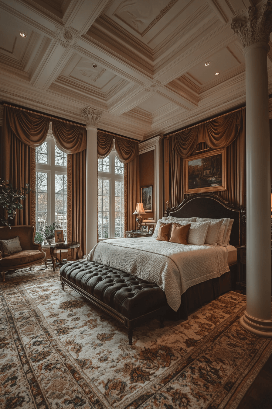 25+ Luxury Bedroom Master Ideas That Capture Modern Elegance 14 Neoclassical Grand Suite