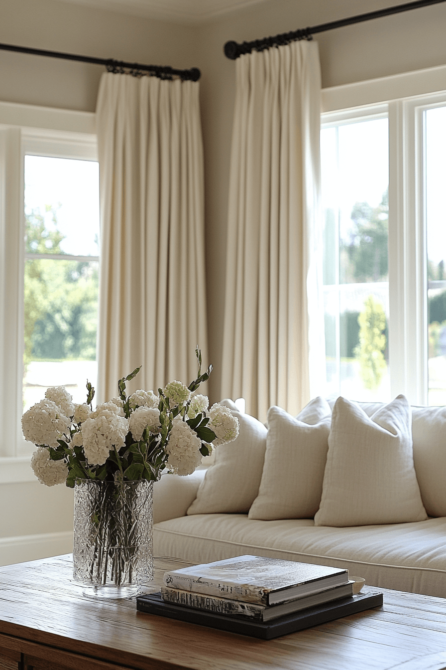 15+ Transitional Living Room Looks That Create a Chic and Relaxing Escape 14 Peaceful Suburban Retreat