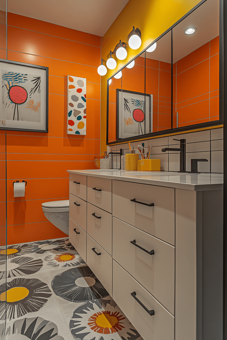 16+ Vintage Modern Master Bath Details That Add Personality and Style 14 Playful Retro Inspired Bath
