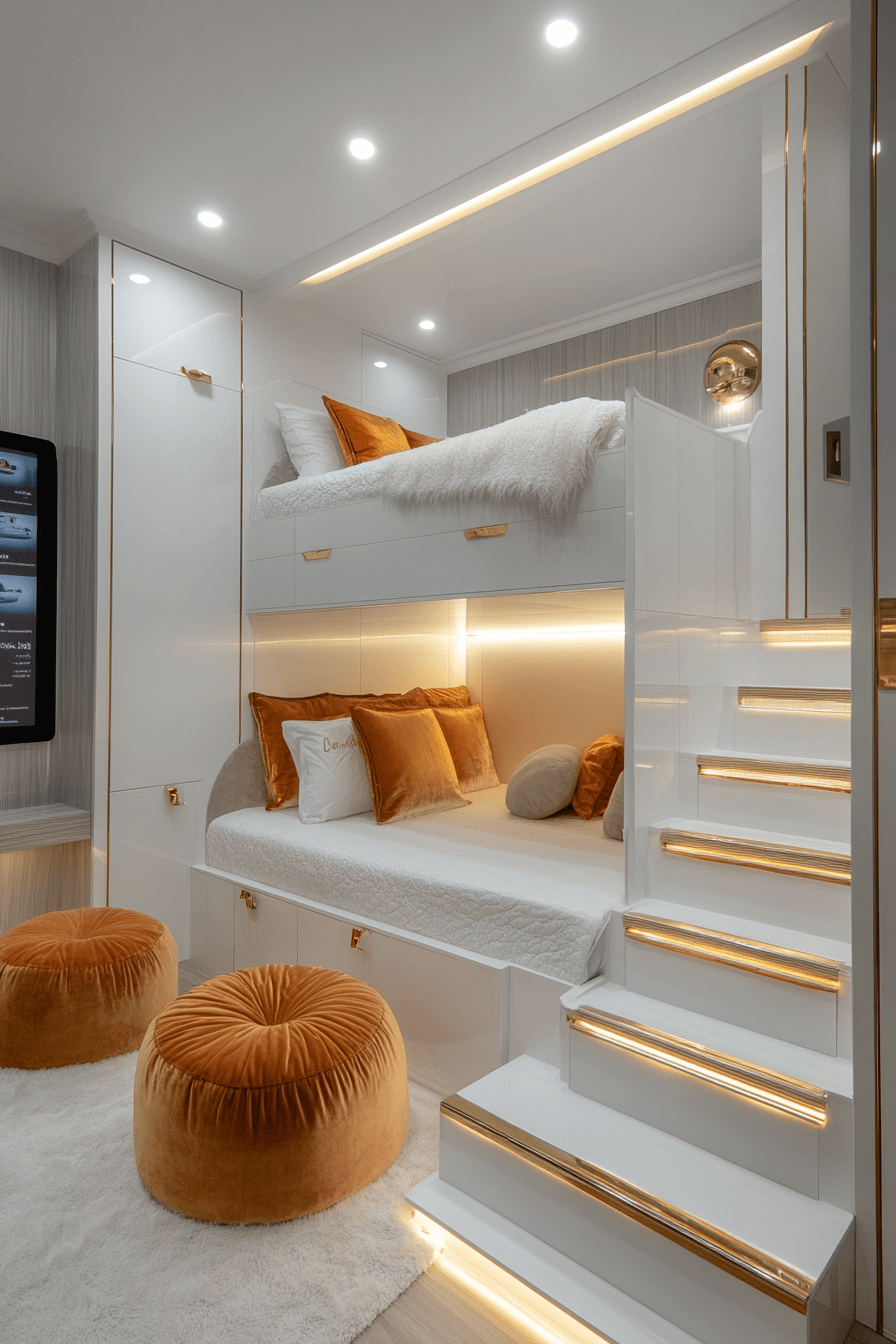 27+ Luxury Kids Bedroom Designs That Encourage Play and Rest 14 Polished Modern Playroom Loft