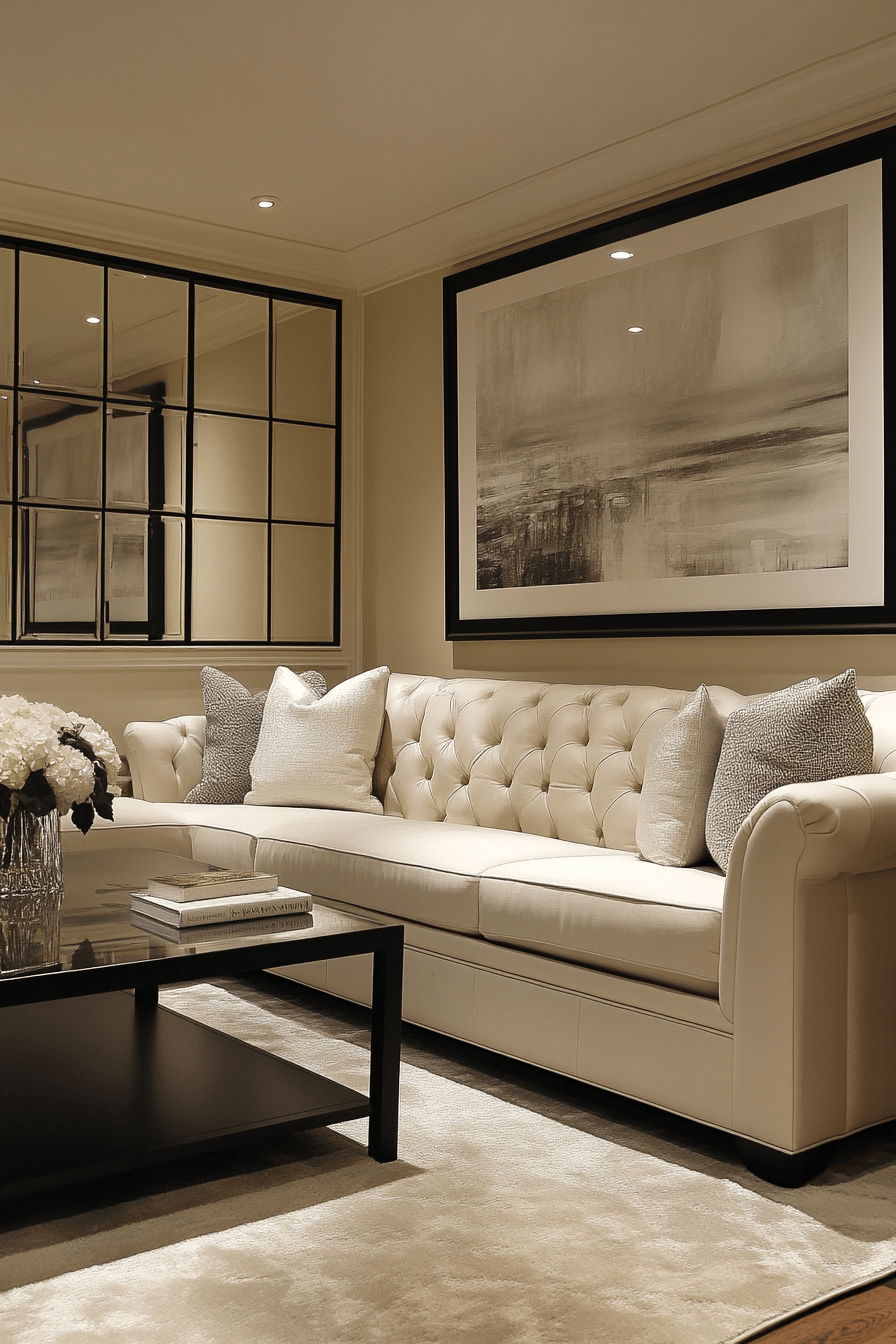 15+ Basement Living Room Ideas That Elevate Everyday Living With Ease 14 Spacious Basement Illusion