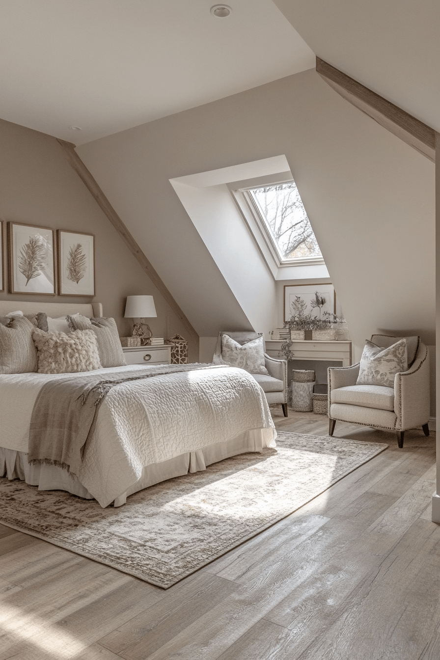 15+ Attic Bedroom Ideas to Design a Chic and Affordable Makeover 14 Starry Night Loft Retreat