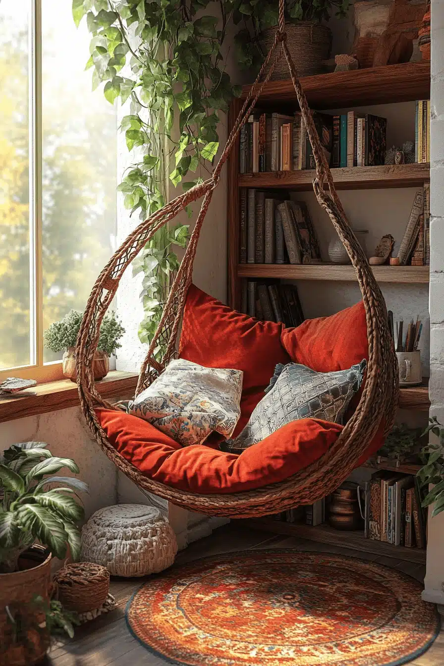 17+ Colorful Boho Decor Ideas That Turn Everyday Living Into Artful Expression 15 Colorful Hanging Swing Chairs