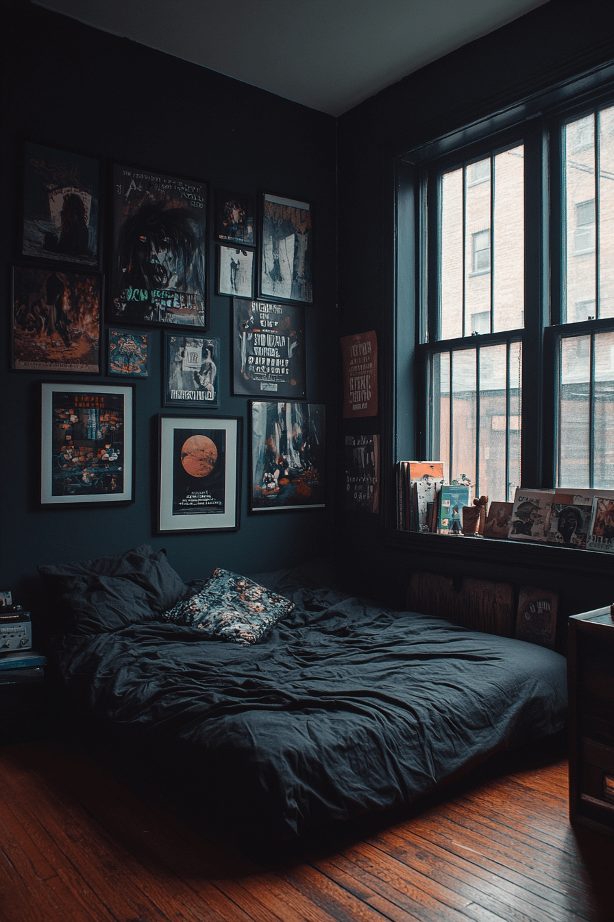 17+ Street Style Bedroom Designs for a Space Full of Character 15 Dark Underground Bedroom