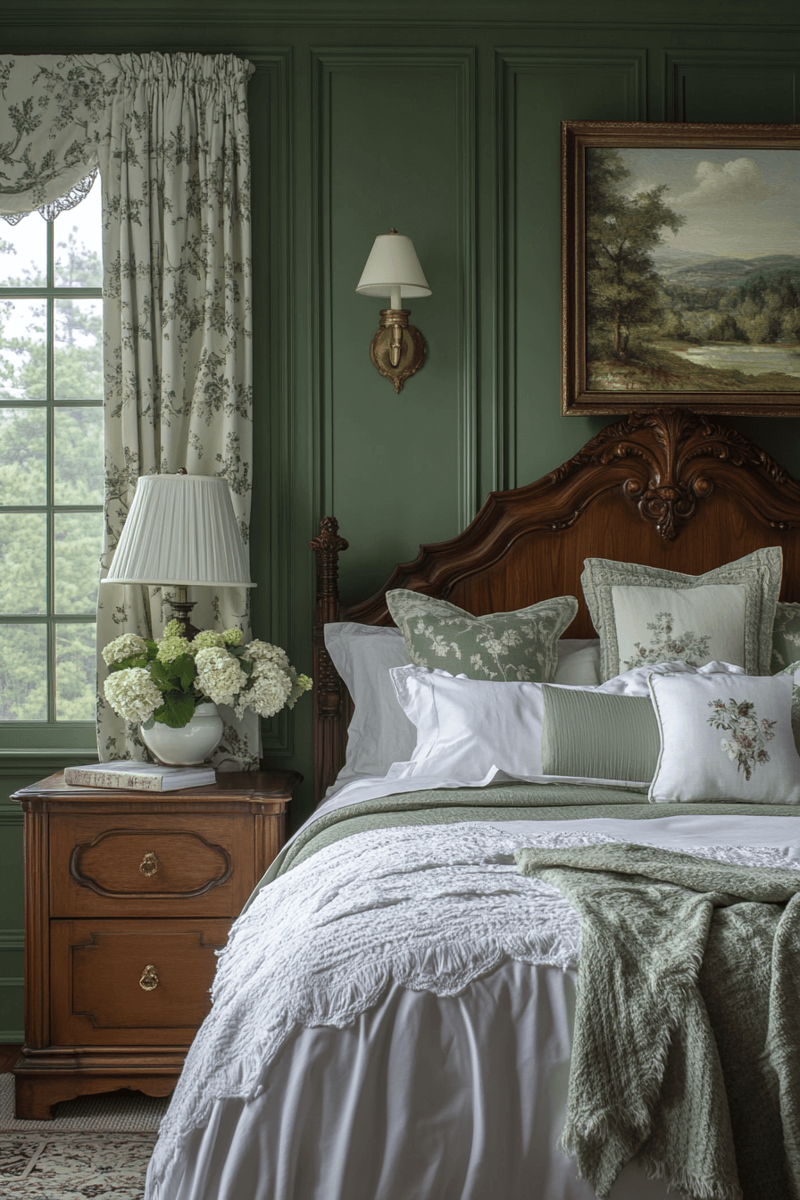 16+ Dark Green Bedroom Ideas to Elevate Your Sleep Sanctuary 15 Elegant Myrtle Bedroom
