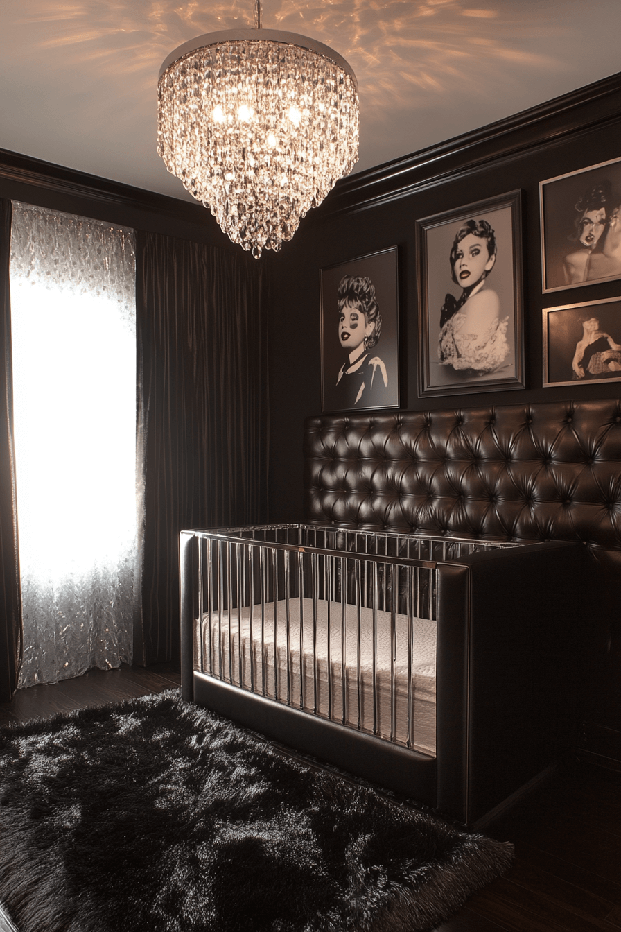 19+ Vintage Modern Nursery Ideas to Create a Unique and Memorable Space 15 Hollywood Baby Glam
