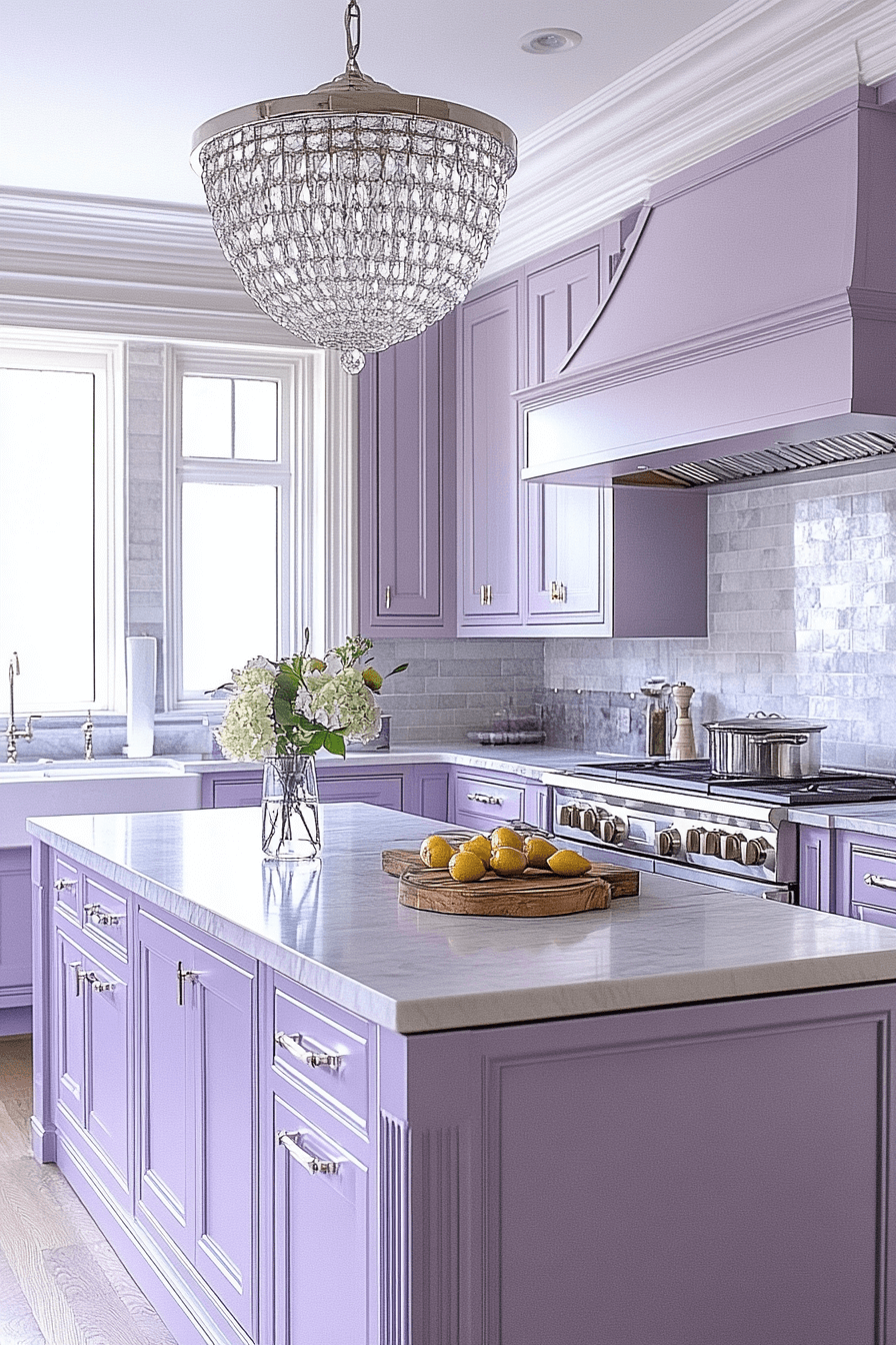 16+ Farmhouse Kitchen Paint Colors That Bring Warmth to Your Space 15 Lavender Mist Serenity