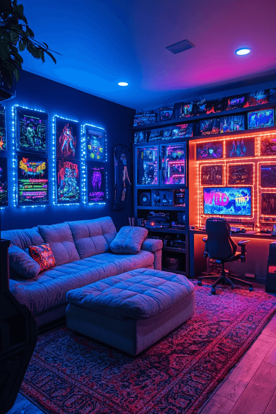 18+ Dark Aesthetic Decor Ideas That Highlight Texture and Character 15 Moody Twilight Game Room