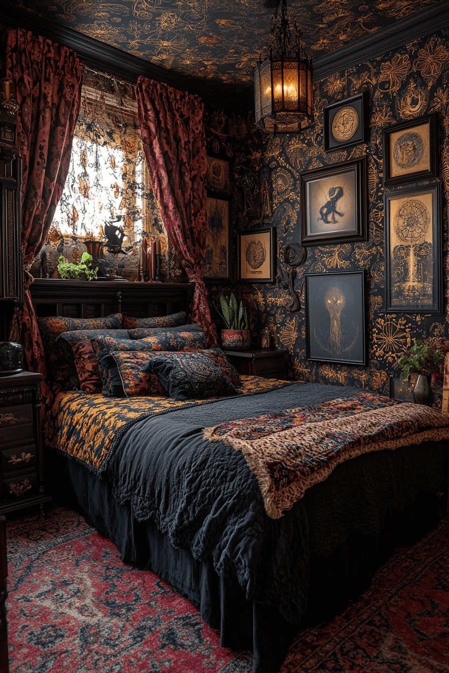 18+ Boho Witchy Bedroom Ideas for a Budget-Friendly Magical Makeover 15 Mystery Magic Den