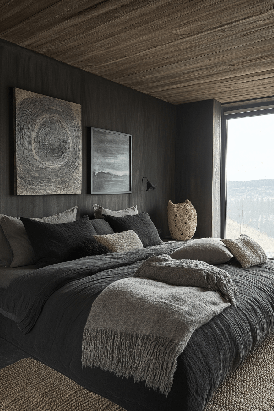 22+ Dark Feminine Bedroom Ideas for a Modern and Alluring Makeover 15 Smoke Silver