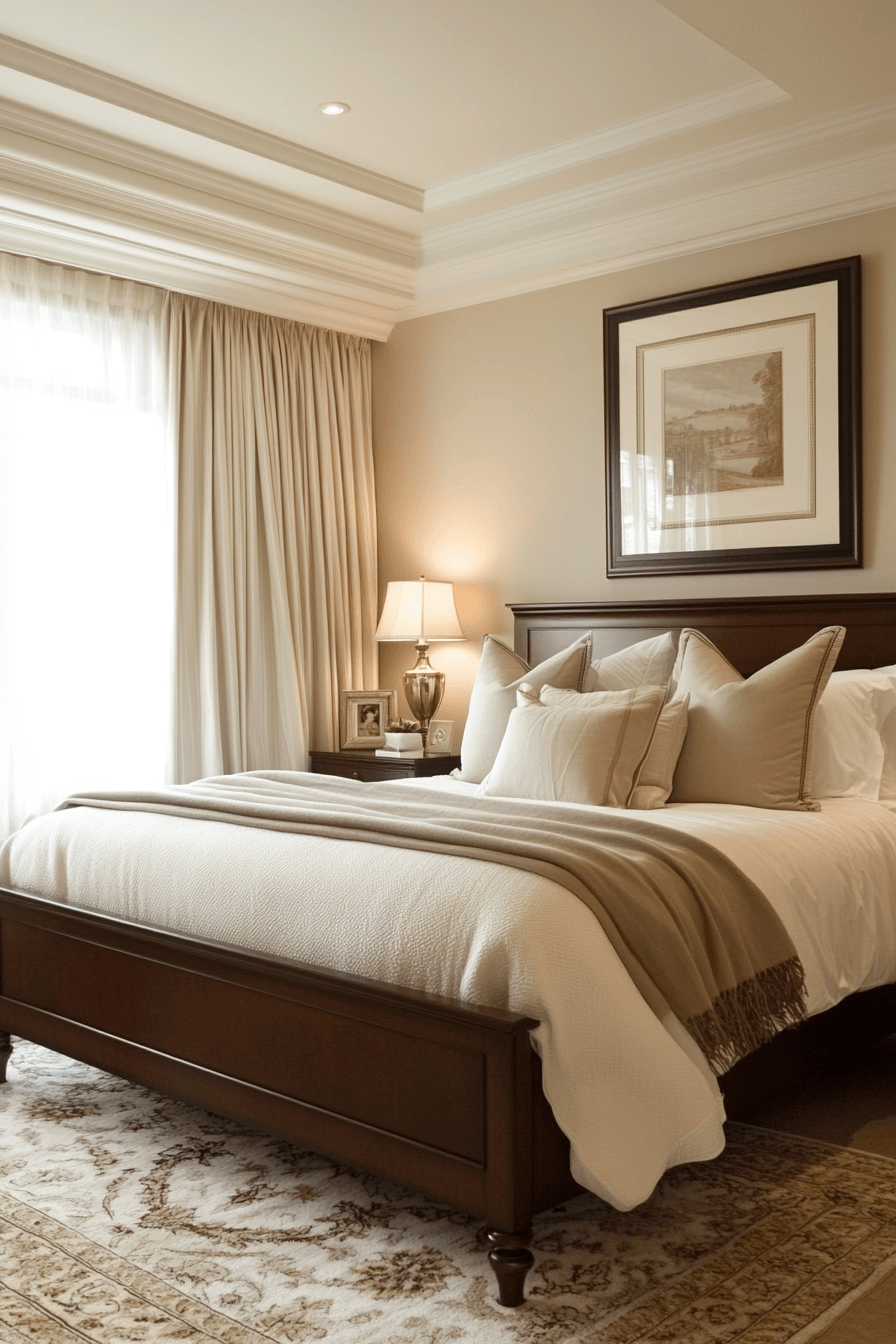 18+ Modern Vintage Bedroom Designs That Add Depth and Personality 15 Transitional Timepiece Bedroom