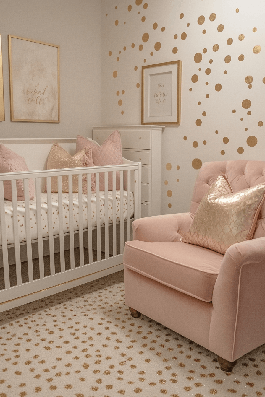17+ Nursery Room Ideas for a Girl That Grow Gracefully With Her 16 Blush And Gold Elegance