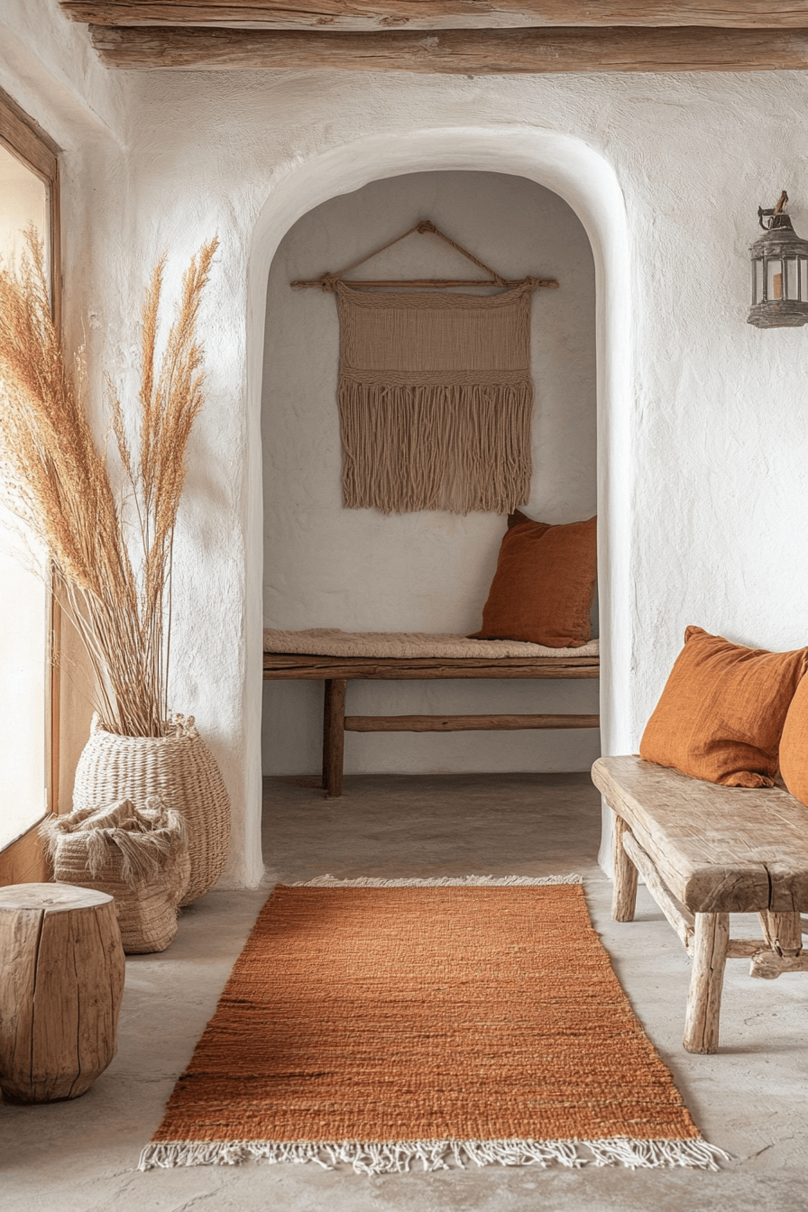 15+ Boho Entryway Ideas That Create a Warm First Impression 16 Desert Inspired Entryway