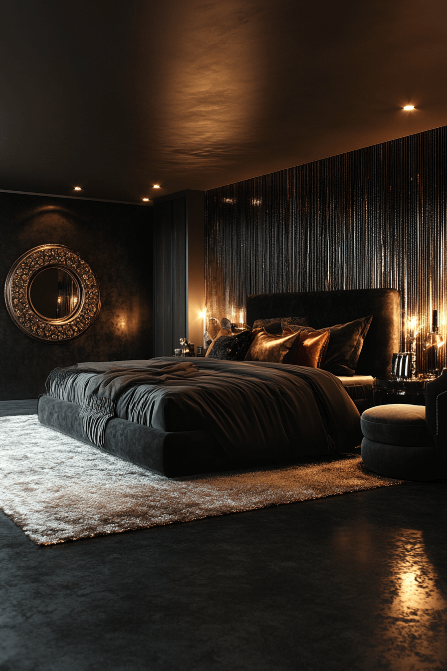 22+ Dark Feminine Bedroom Ideas for a Modern and Alluring Makeover 16 Dramatic Noir