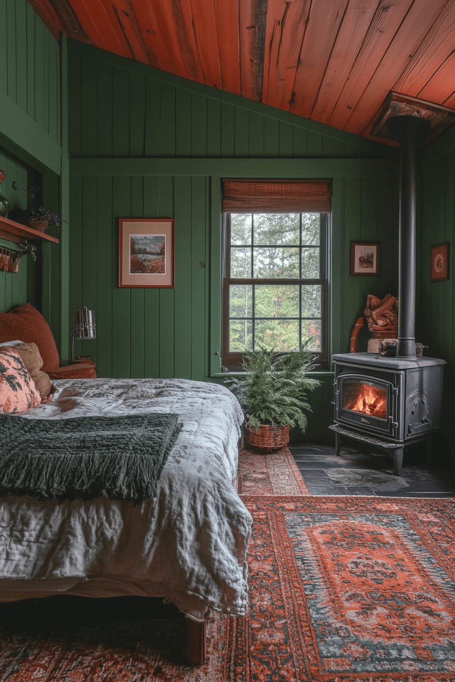 16+ Dark Green Bedroom Ideas to Elevate Your Sleep Sanctuary 16 Evergreen Comfort Bedroom