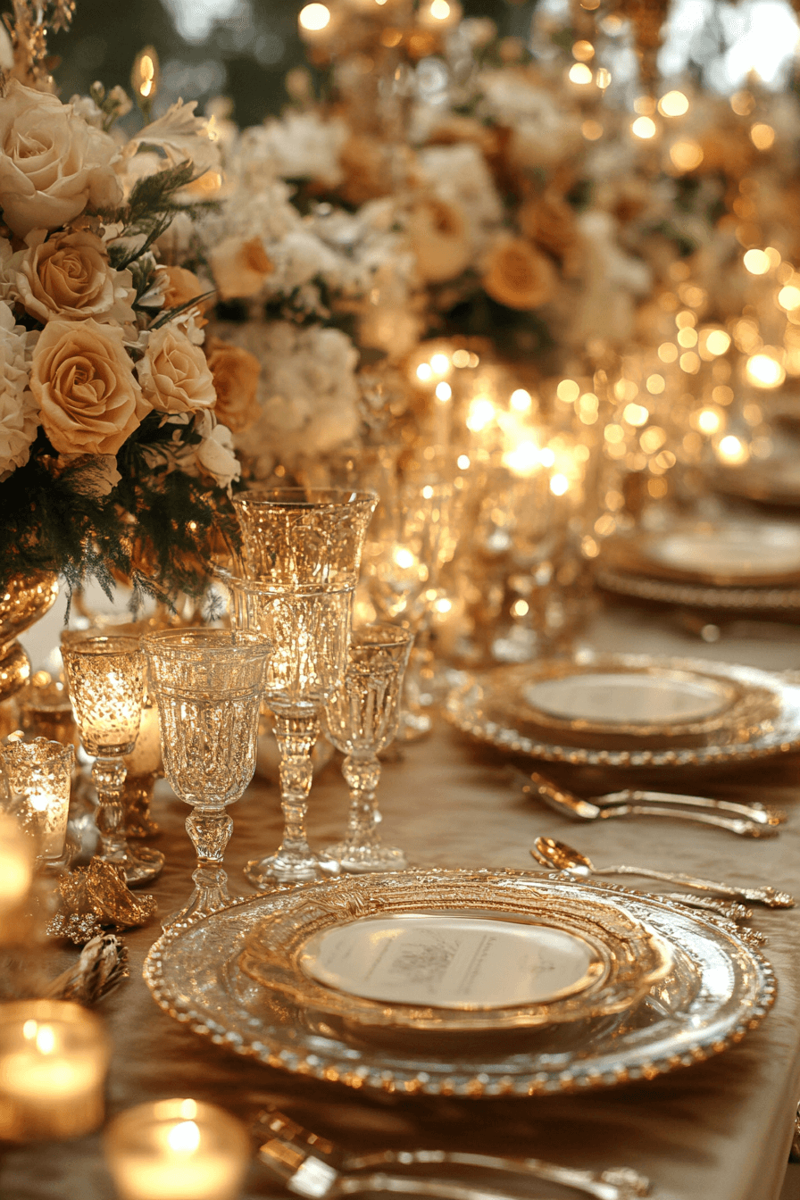 18+ Garden Party Decor Ideas That Bring Elegance to Outdoor Gatherings 16 Golden Garden Glamour