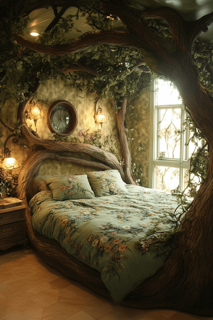 17+ Enchanted Bedroom Ideas That Bring Magic Into Everyday Living 16 Hidden Woodland Nook