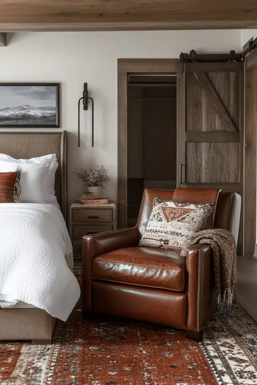 25+ Luxury Bedroom Master Ideas That Capture Modern Elegance 16 Leather Elegance Hideaway
