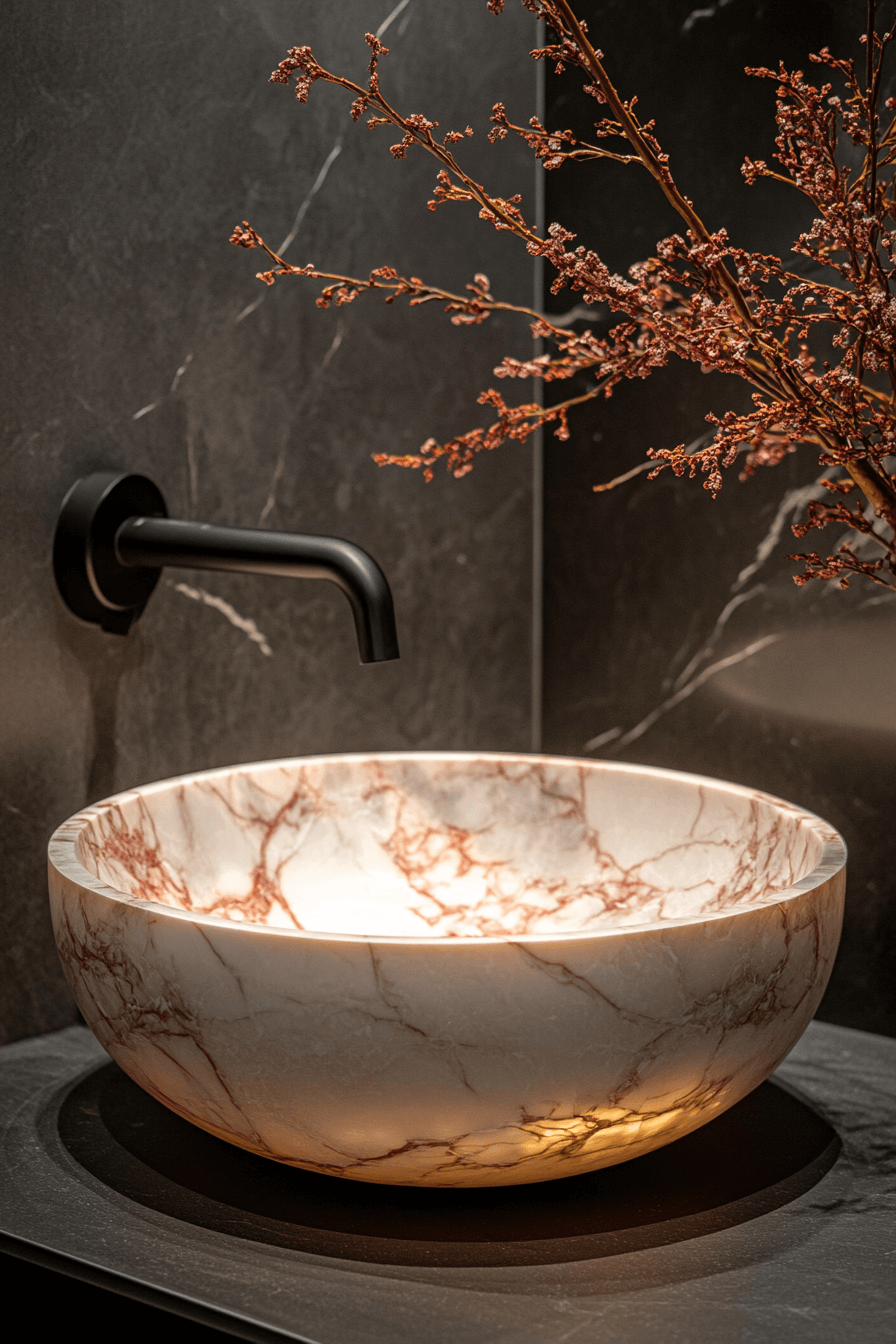 17+ Neutral Bathroom Decor Looks That Spark Serenity and Balance 16 Marble Neutral Elegance