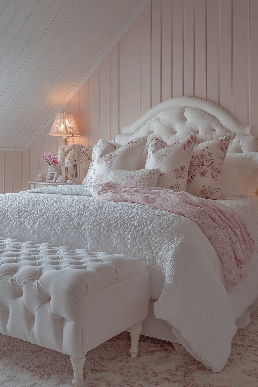 17+ Pink and White Bedroom Ideas for a Budget-Friendly Room Refresh 16 Marshmallow Pink Dream