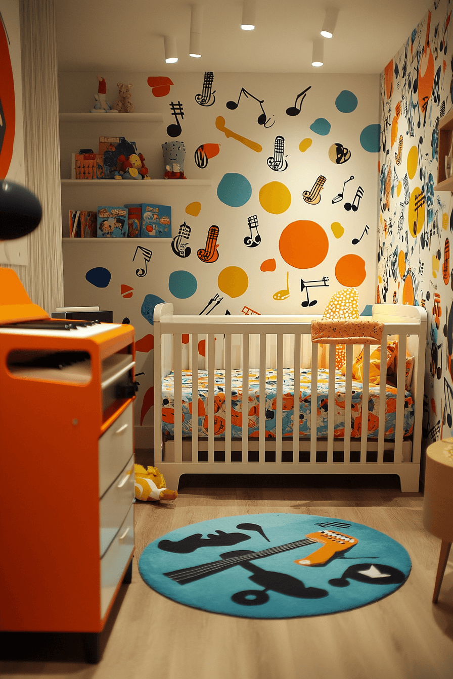 20+ Nursery Room Ideas for a Boy to Inspire Everyday Happiness 16 Mini Maestros Music Room