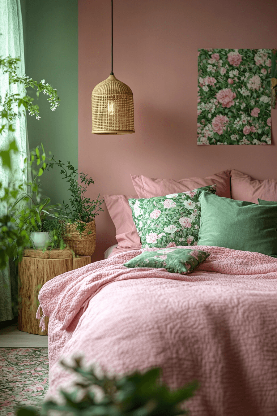 18+ Pink Bedroom Ideas for a Personalized and Beautiful Touch 16 Nature Inspired Pink