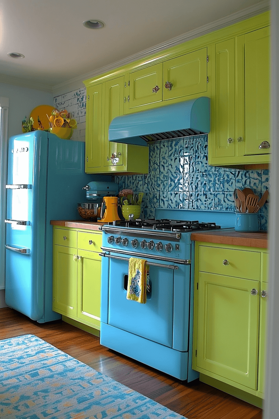 18+ Kitchen Decorating Ideas That Make Cooking More Enjoyable 16 Playful Color Pops