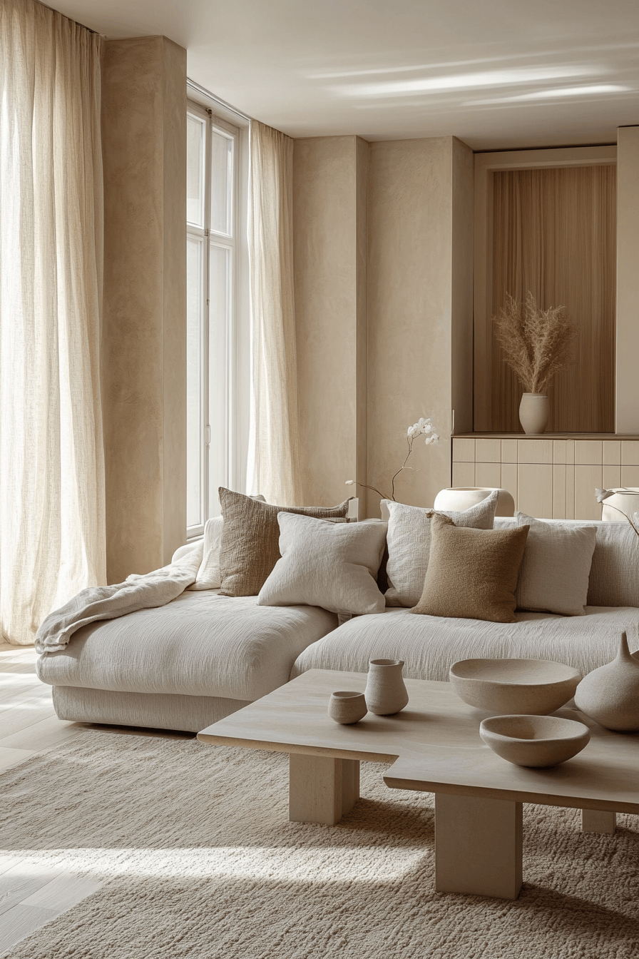 27+ Apartment Aesthetic Cozy Styles That Bring Warmth to Any Room 16 Taupe Off White Room Setting