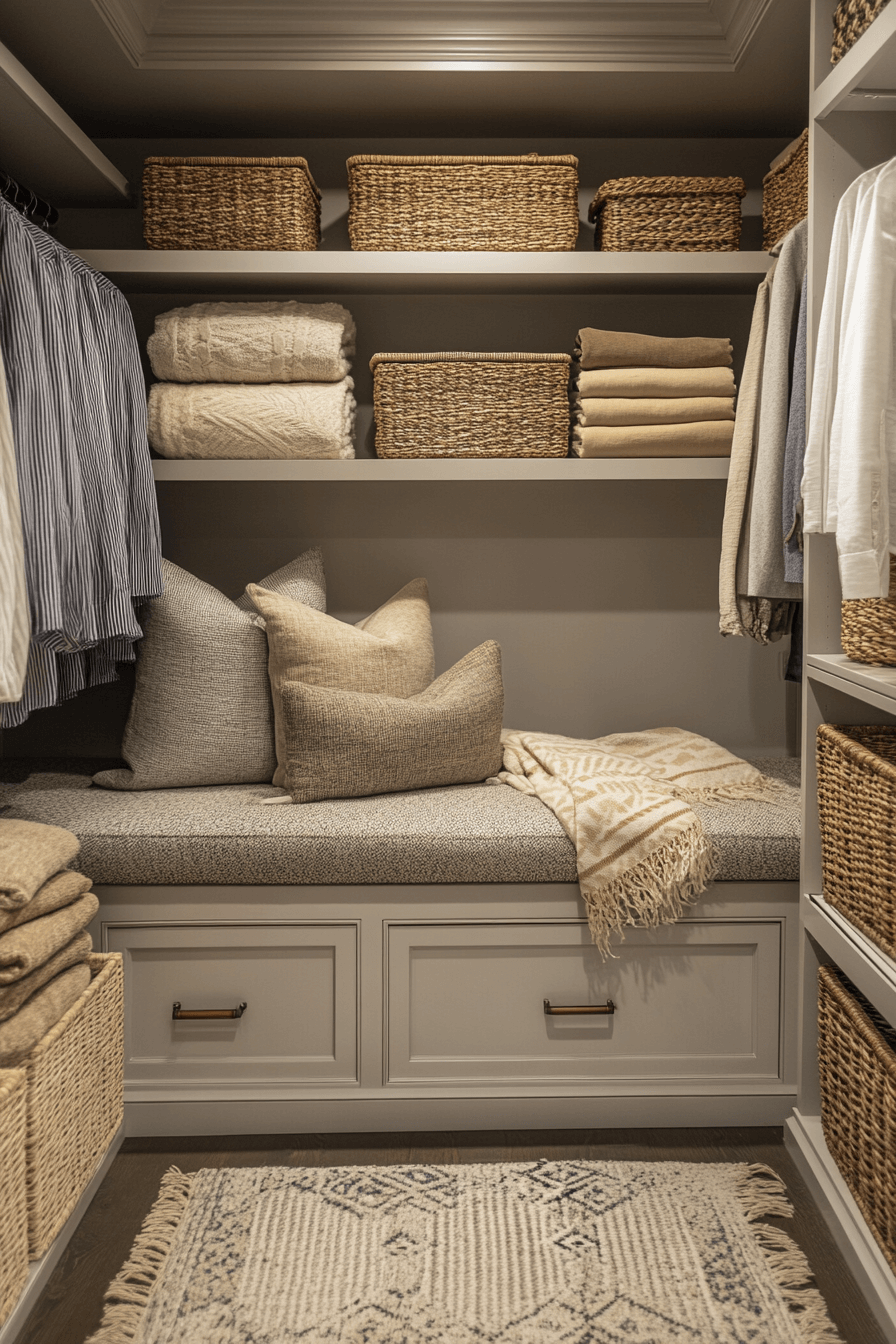 17+ Walk In Closets Designed to Showcase Your Unique Style 16 Texture Mix