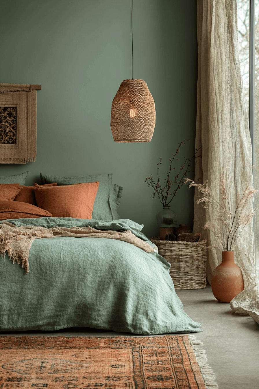 15+ Green and Terracotta Bedroom Ideas That Prove Natural Colors Inspire Serenity 16 Tranquility In Green And Terracotta