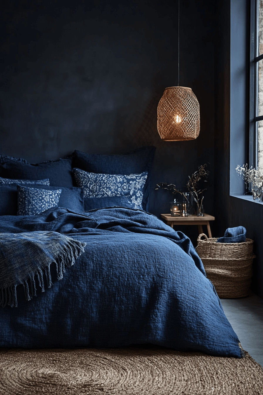 25+ Dark Boho Bedroom Inspiration for a Dreamy Night’s Retreat 16 Twilight Cozy Threads