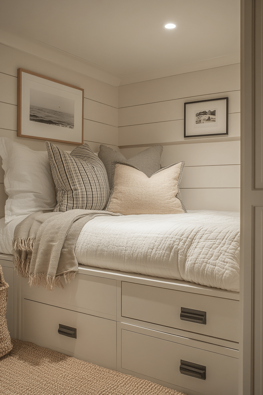 18+ Tiny Bedroom Ideas for a Bright and Airy Small-Space Look 16 Under Bed Oasis