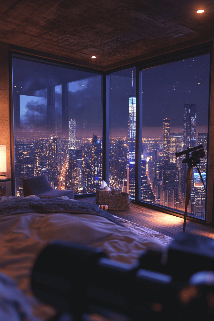 17+ Street Style Bedroom Designs for a Space Full of Character 16 Urban Skyline Bedroom